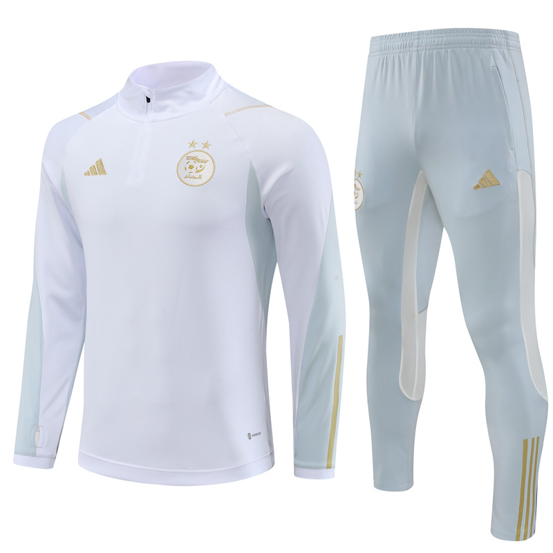 Algeria 23-24 Long Sleeve Training Set -White - Unitedfutballjersey