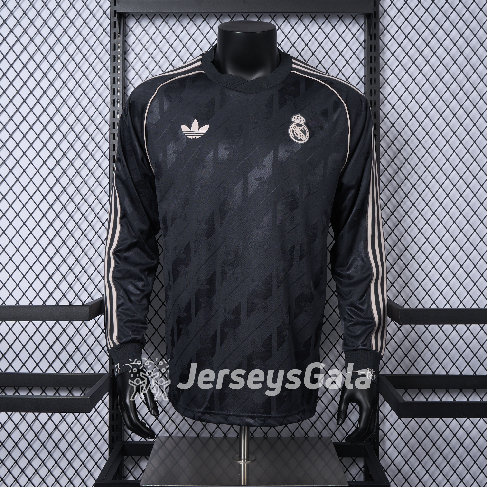 Real Madrid 24-25 Originals LFSTLR Long Sleeve Charcoal Jersey - Player Version - Unitedfutballjersey