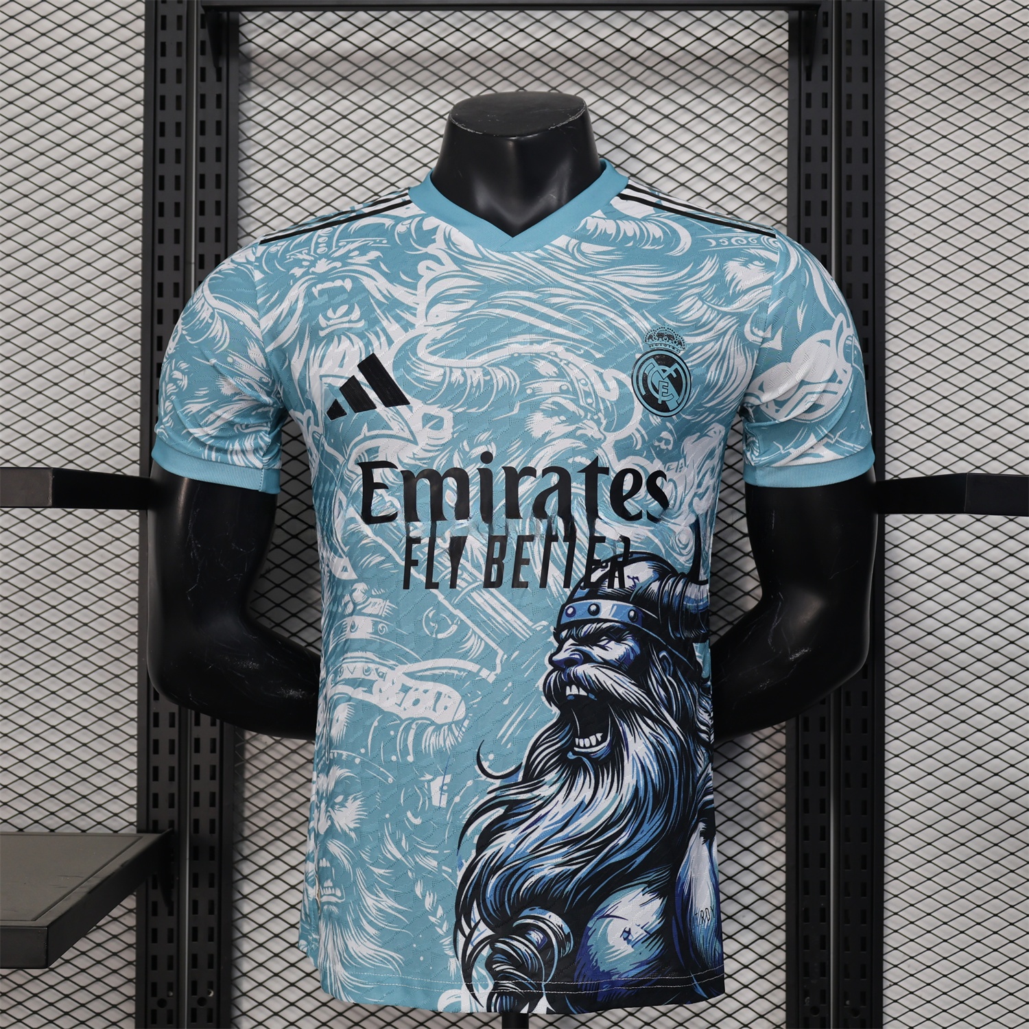 Real Madrid 25-26 Blue Viking Roar Special Edition Jersey - Player Version - Unitedfutballjersey