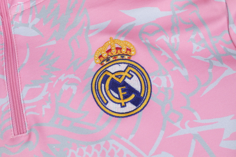 Real Madrid 23-24 Kids Long Sleeve Training Set Pink - Unitedfutballjersey