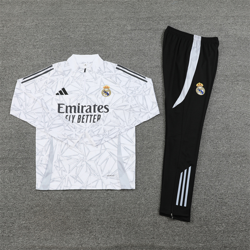 Real Madrid 24-25 Long Sleeve Training Set - White Camouflage - Unitedfutballjersey