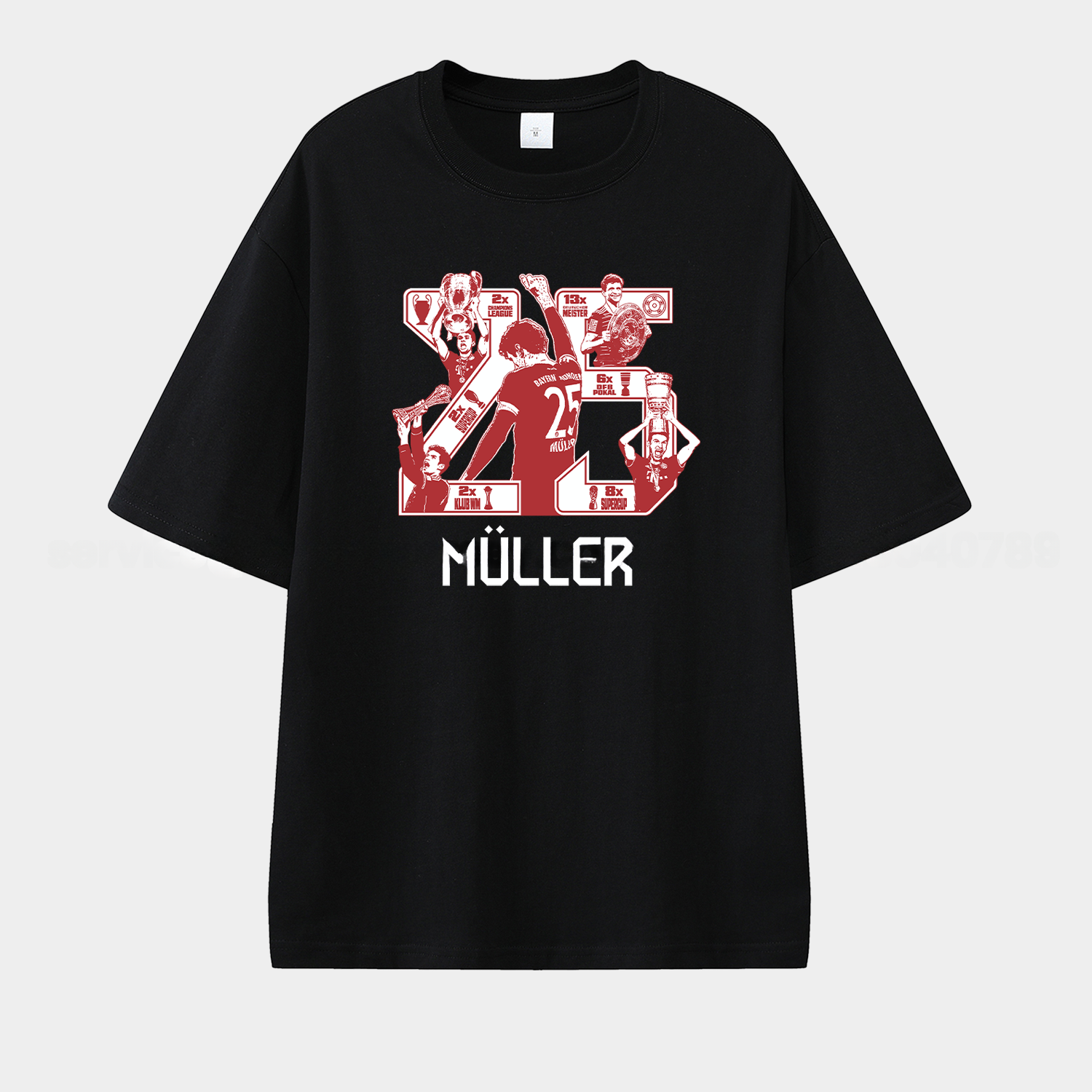 Bayern Munich Müller‘s Championship Summary Unisex Pure Cotton T-shirt - Unitedfutballjersey