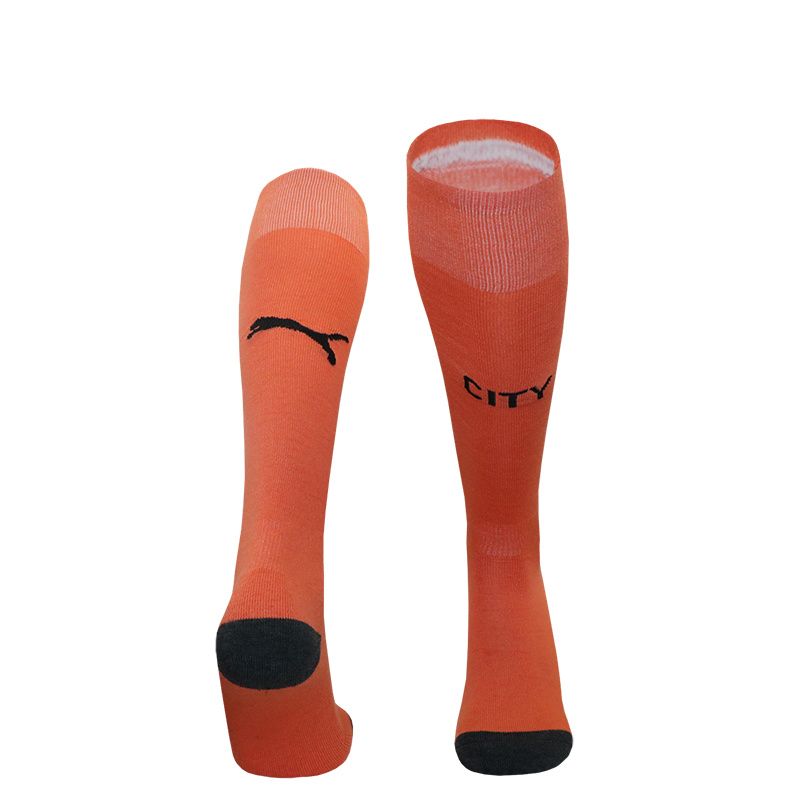 Manchester City 24-25 Goalkeeper GK Socks - Orange - Unitedfutballjersey
