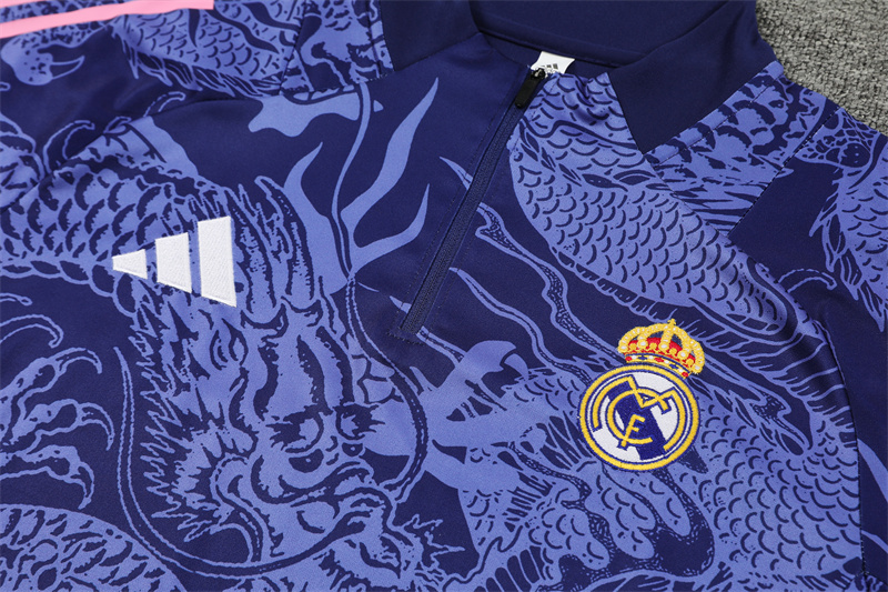 Real Madrid 24-25 Long Sleeve Training Set - Blue Dragon - Unitedfutballjersey