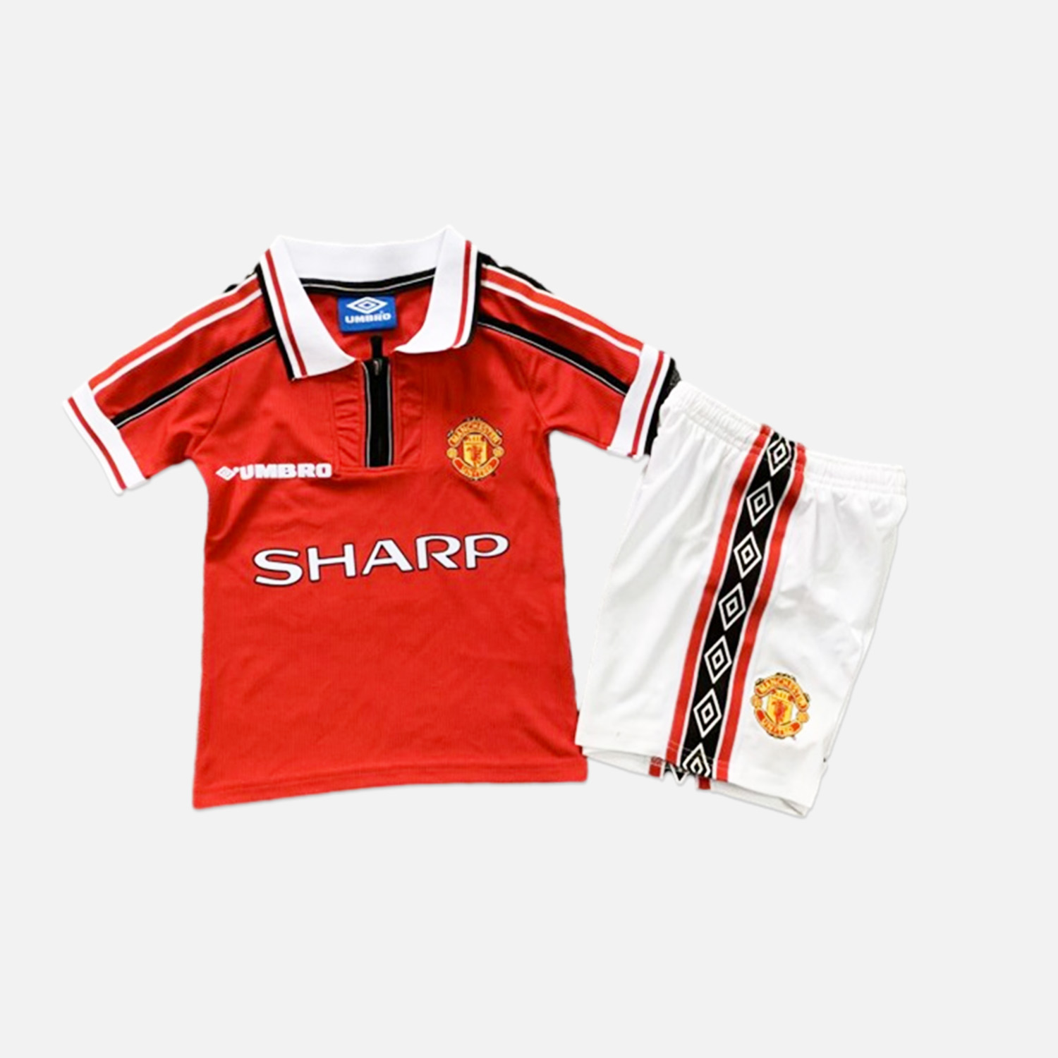 Manchester United Retro 1998-99 Home Stadium Kids Kit - Unitedfutballjersey