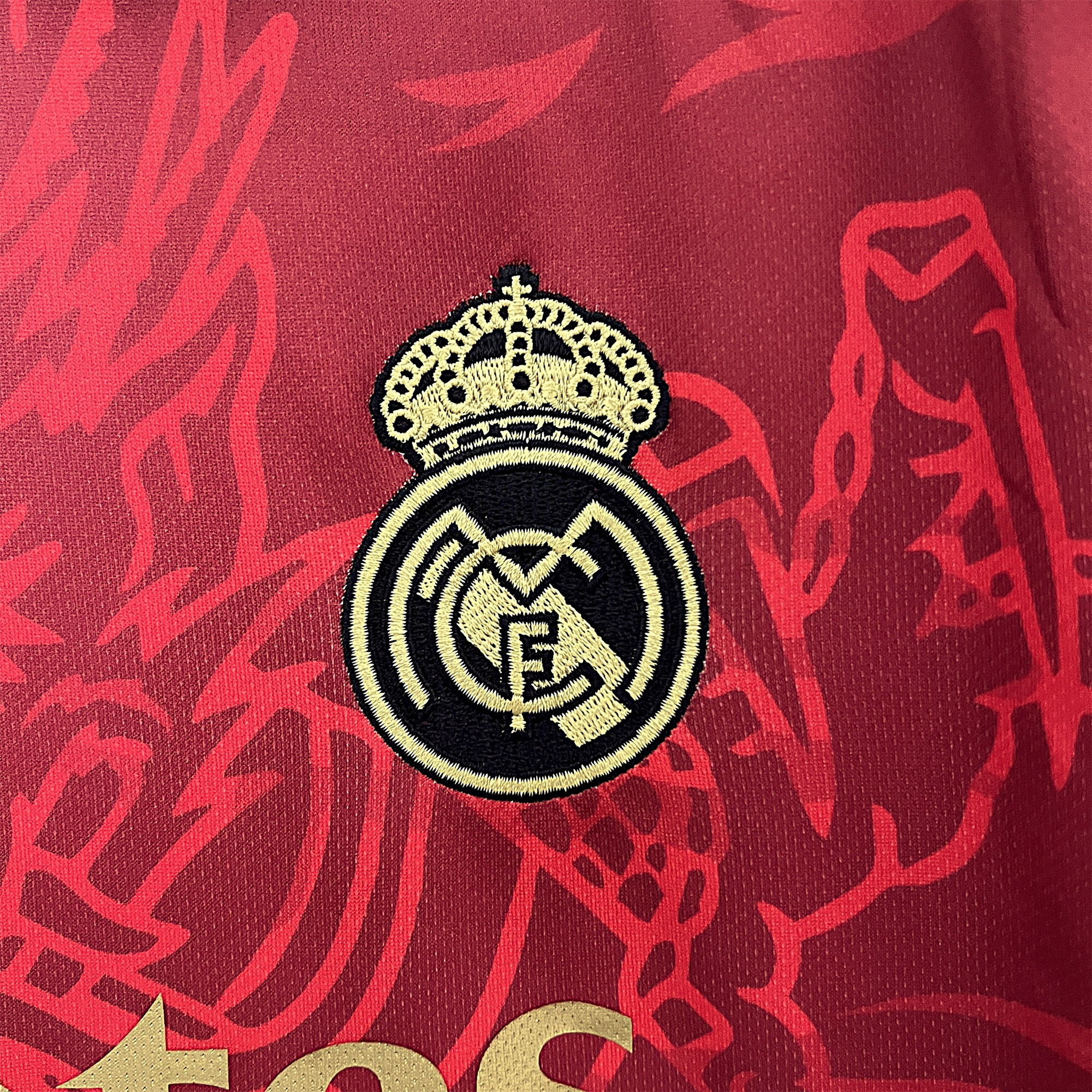 Real Madrid 24-25 Red Colorful Dragon Speical Jersey - Fans Version - Unitedfutballjersey