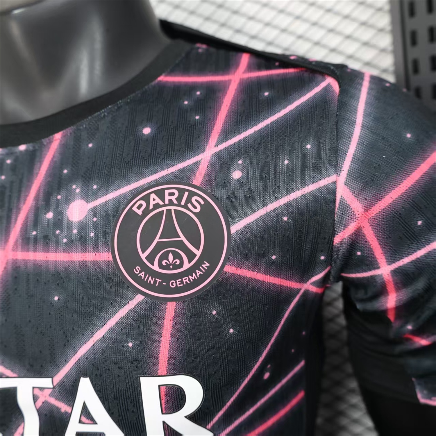 Paris Saint-Germain PSG 25-26 Pink Lines Jordan Black Special Jersey - Player Version - Unitedfutballjersey