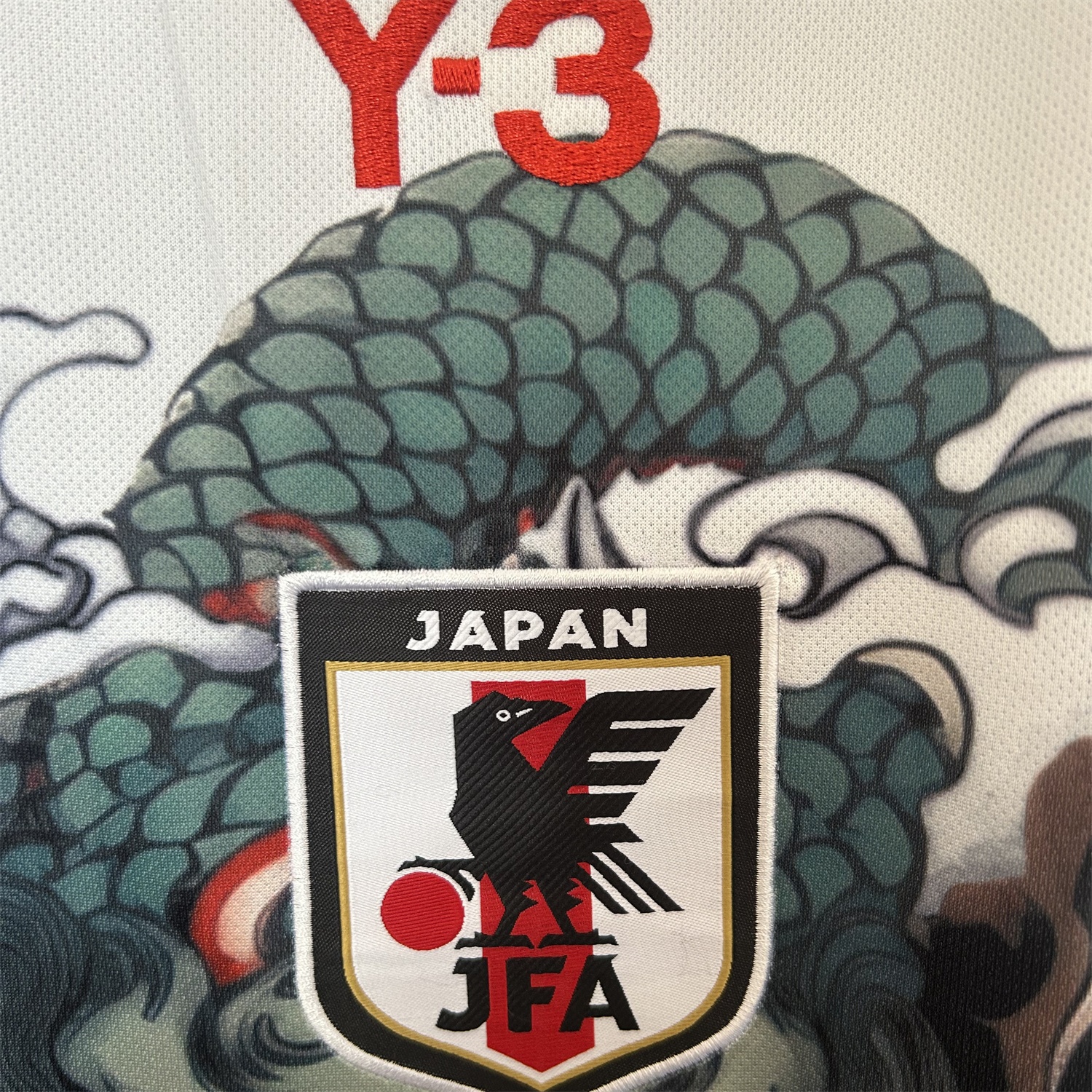 Japan 25-26 Y3 Green Dragon Roar White Jersey - Fans Version - Unitedfutballjersey