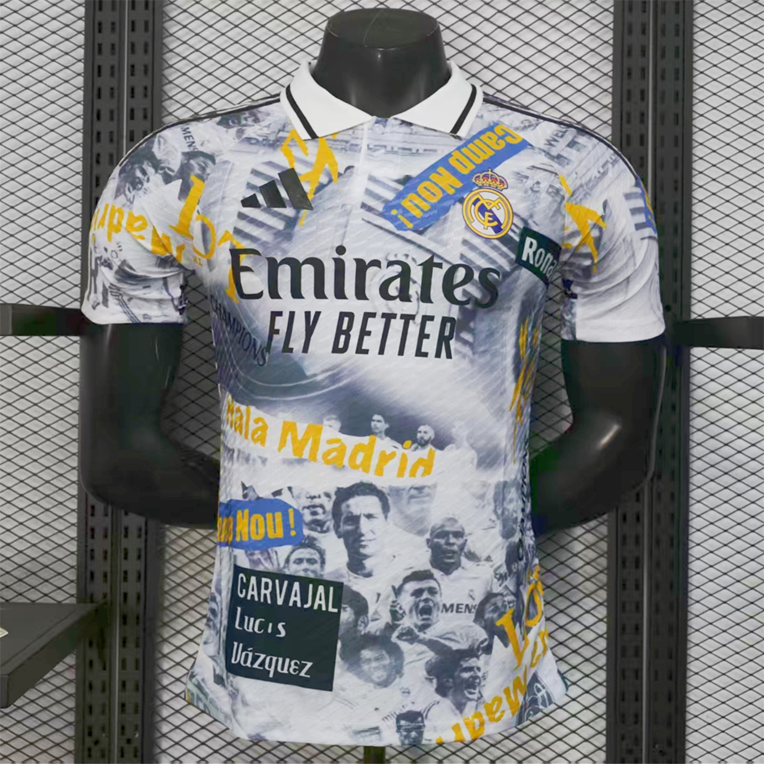 Real Madrid 25-26 Capture Of Camp Nou POLO White Special Jersey - Player Version - Unitedfutballjersey