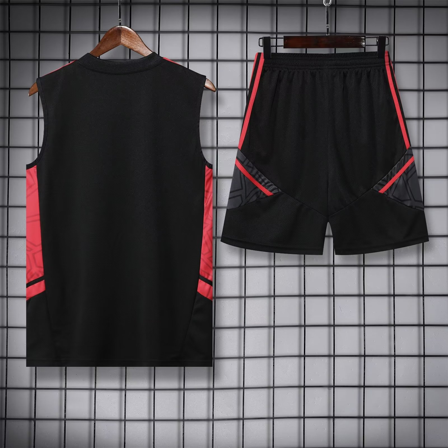 Bayern Munich 23-24 Black & Red Training Vest Suit - Unitedfutballjersey