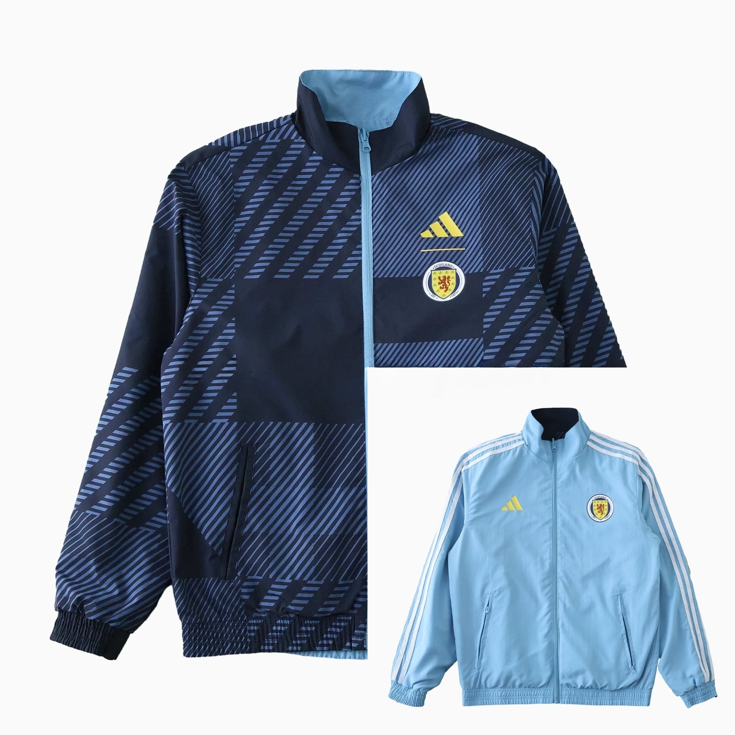 S-c-o.t l.a-n.d 24-25 Home Style Double Sided Reversible Windbreaker - Deep Blue - Unitedfutballjersey