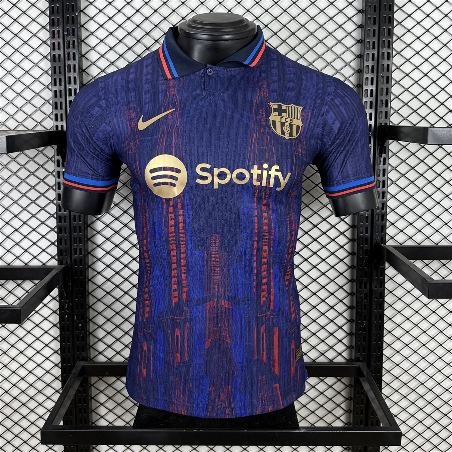 Barcelona 25-26 Sagrada Família Blue Special Edition Jersey - Player Version - Unitedfutballjersey