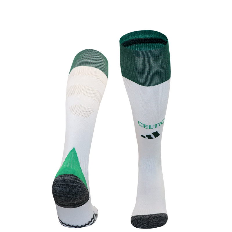 Celtic 24-25 Home Socks - White & Green - Unitedfutballjersey