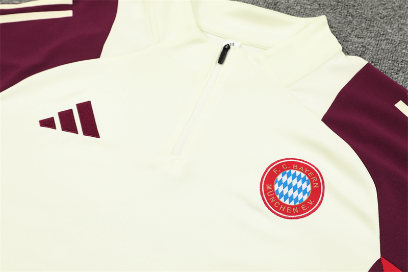 Bayern Munich 24-25 Long Sleeve Training Set - White & Red - Unitedfutballjersey