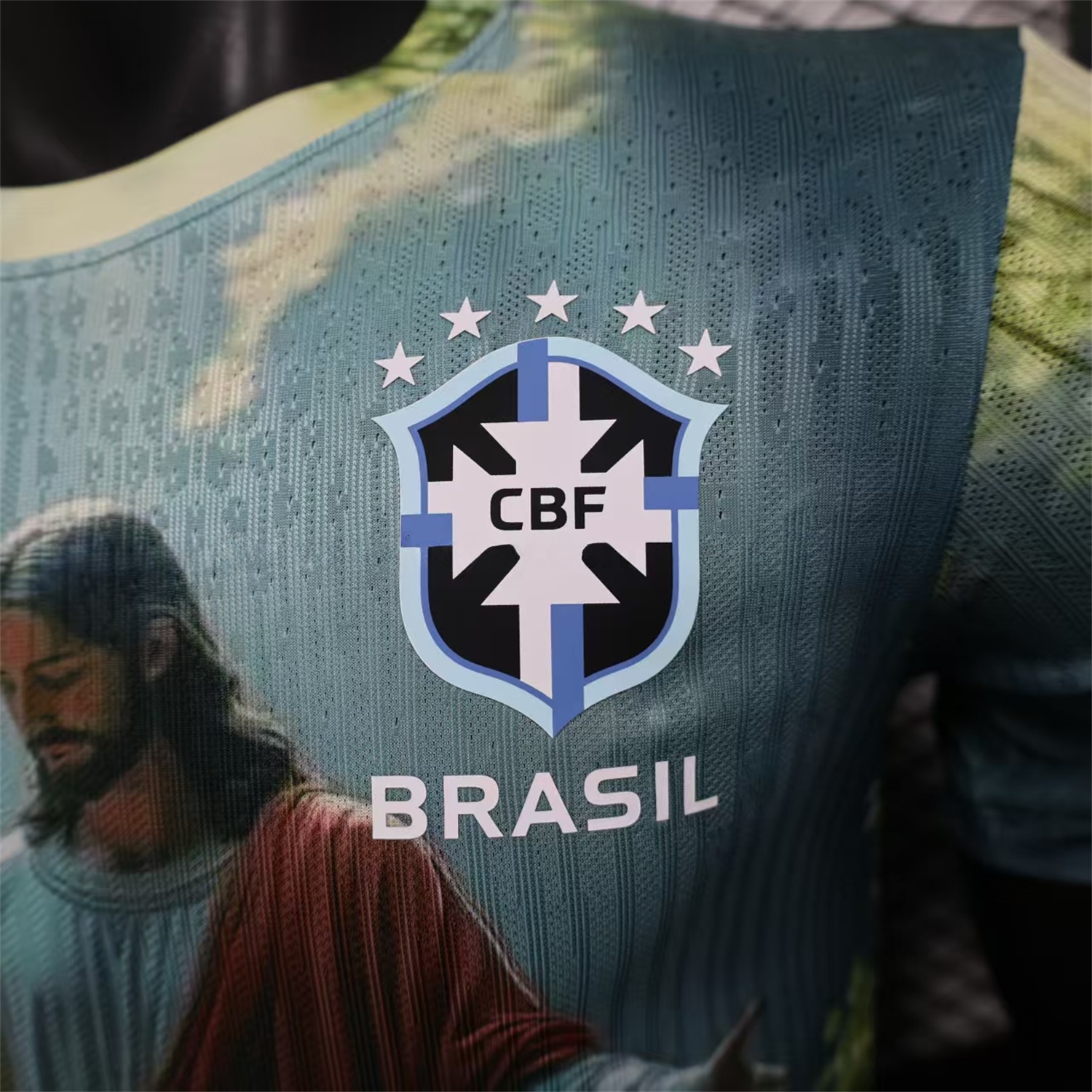 Brazil 25-26 Praying to Jesus Special Green Jersey - Player Version - Unitedfutballjersey