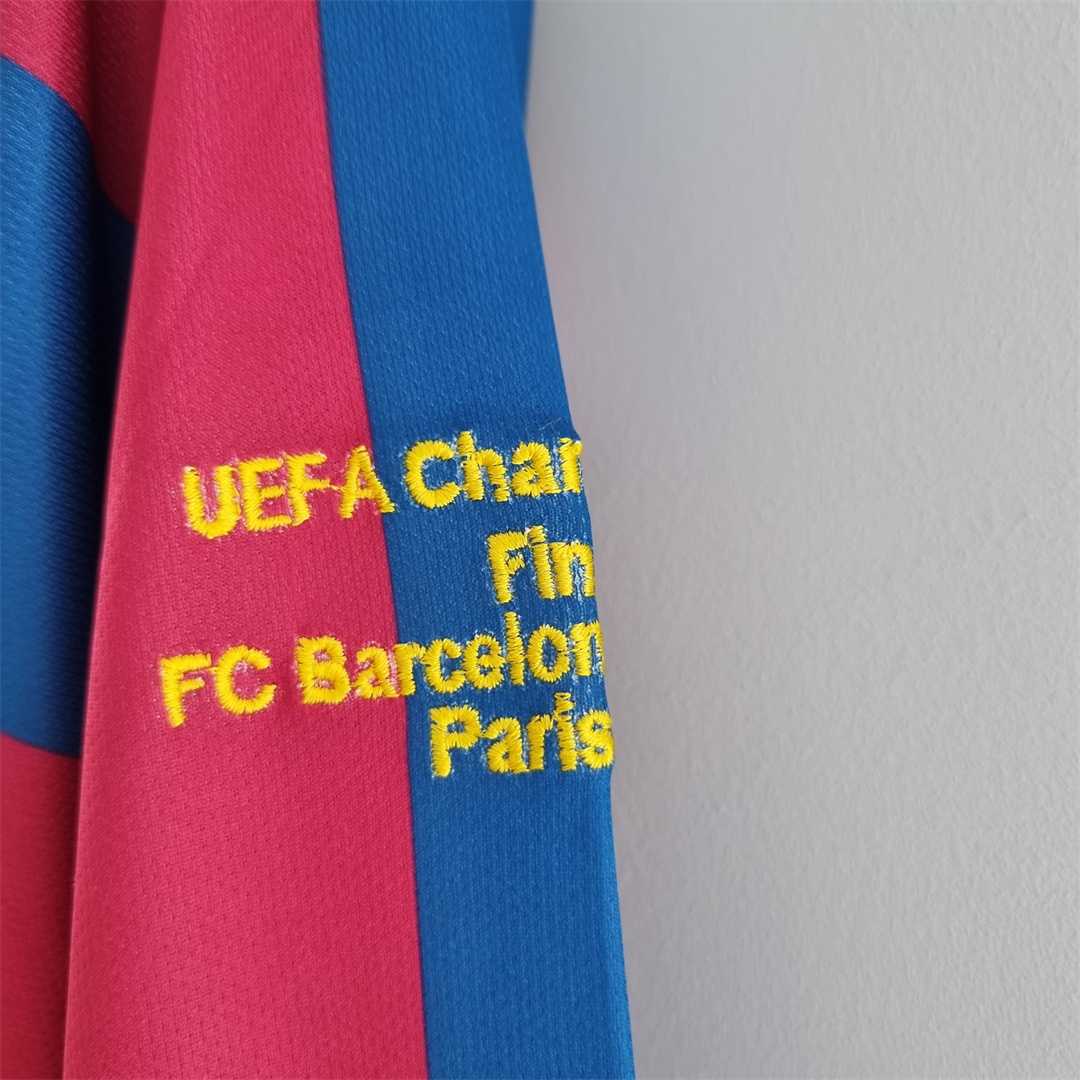 B.A.R.S.A Retro 05-06 Home Long Sleeve Jersey - UEFA Champions League Final - Unitedfutballjersey
