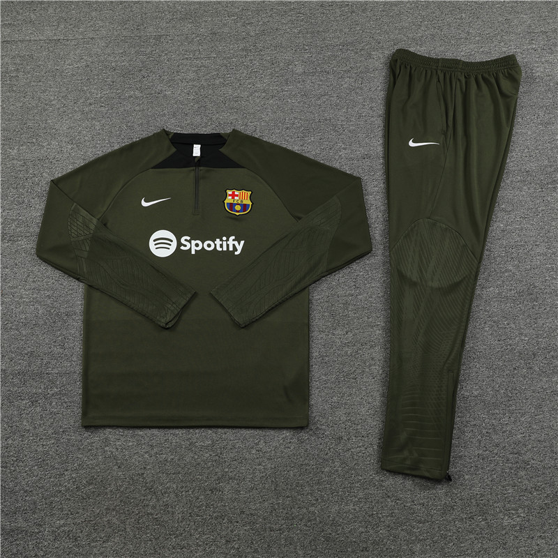 B.A.R.S.A 23-24 Long Sleeve Training Set -Army green - Unitedfutballjersey
