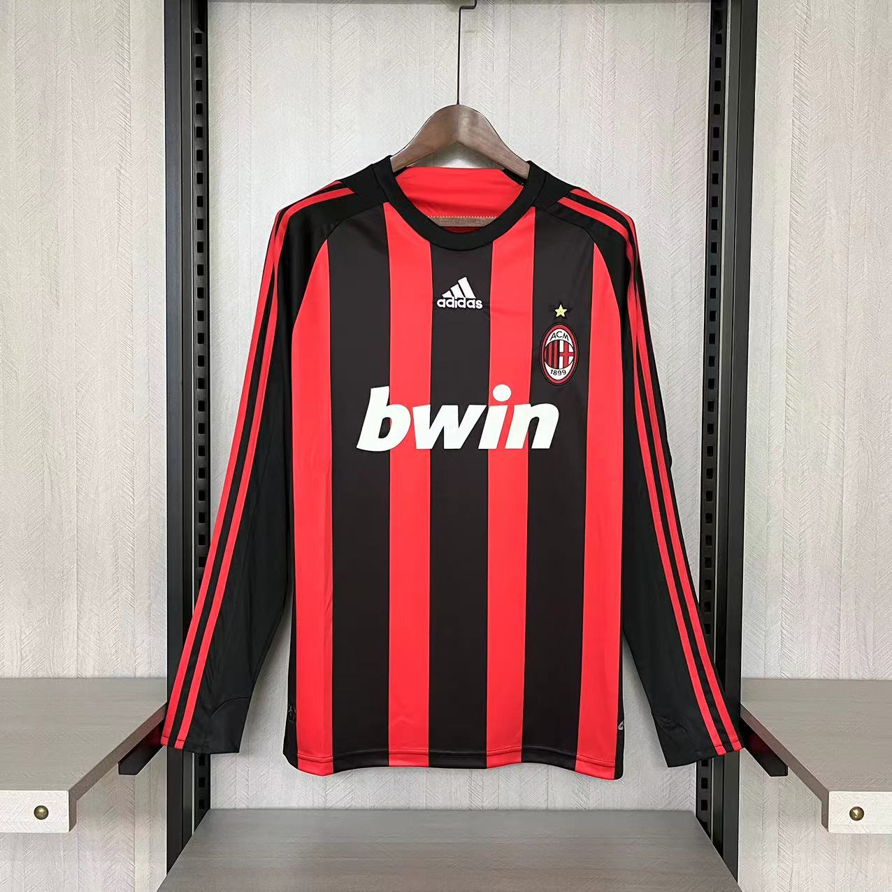 Retro AC Milan 2008-09 Home Long Sleeve Jersey - Unitedfutballjersey