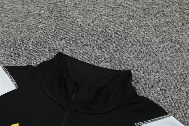 Algeria 23-24 Long Sleeve Training Set -Black and White - Unitedfutballjersey