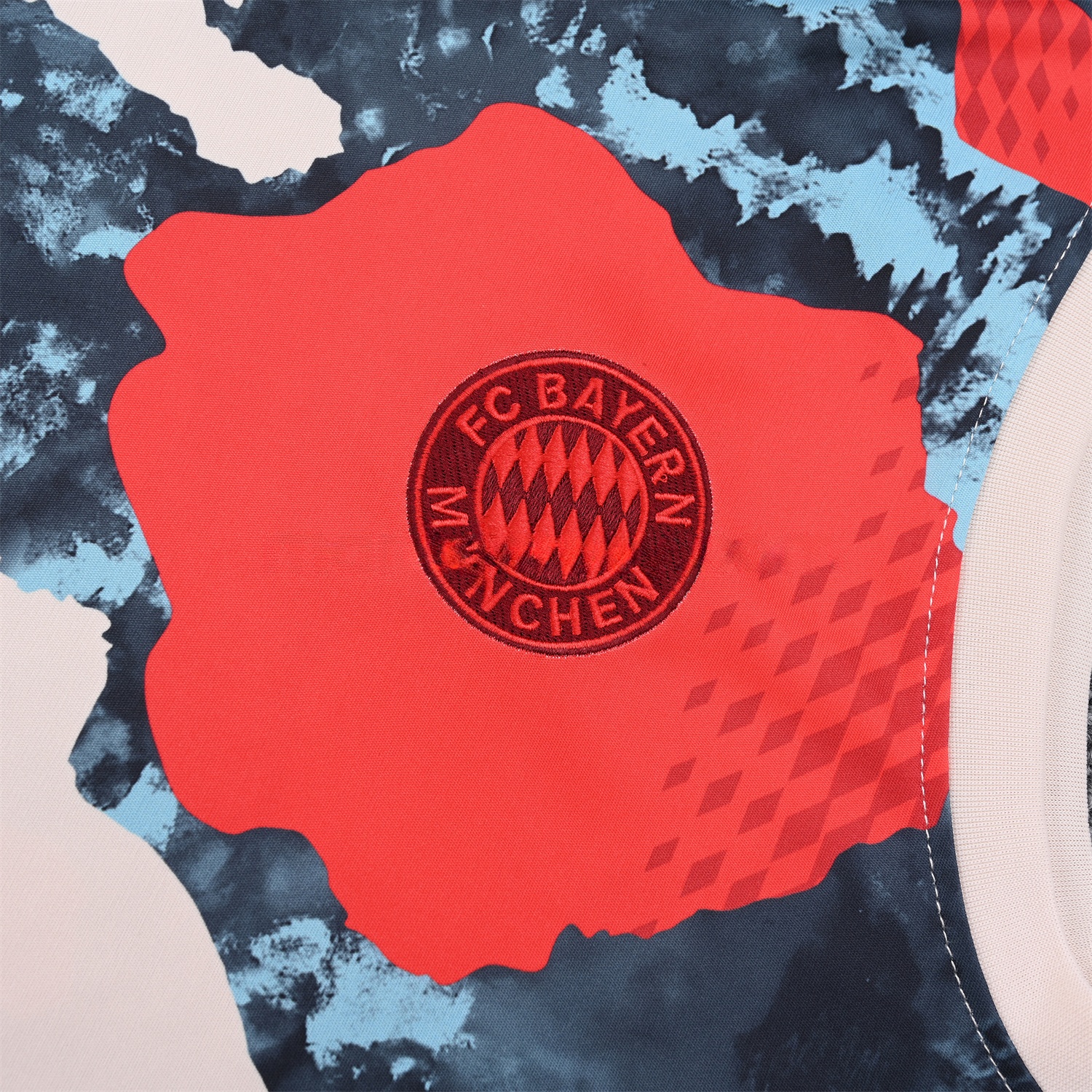 Bayern Munich 24-25 Pre-Match Vest Training Set - CamouflageTop & Black Shorts - Unitedfutballjersey