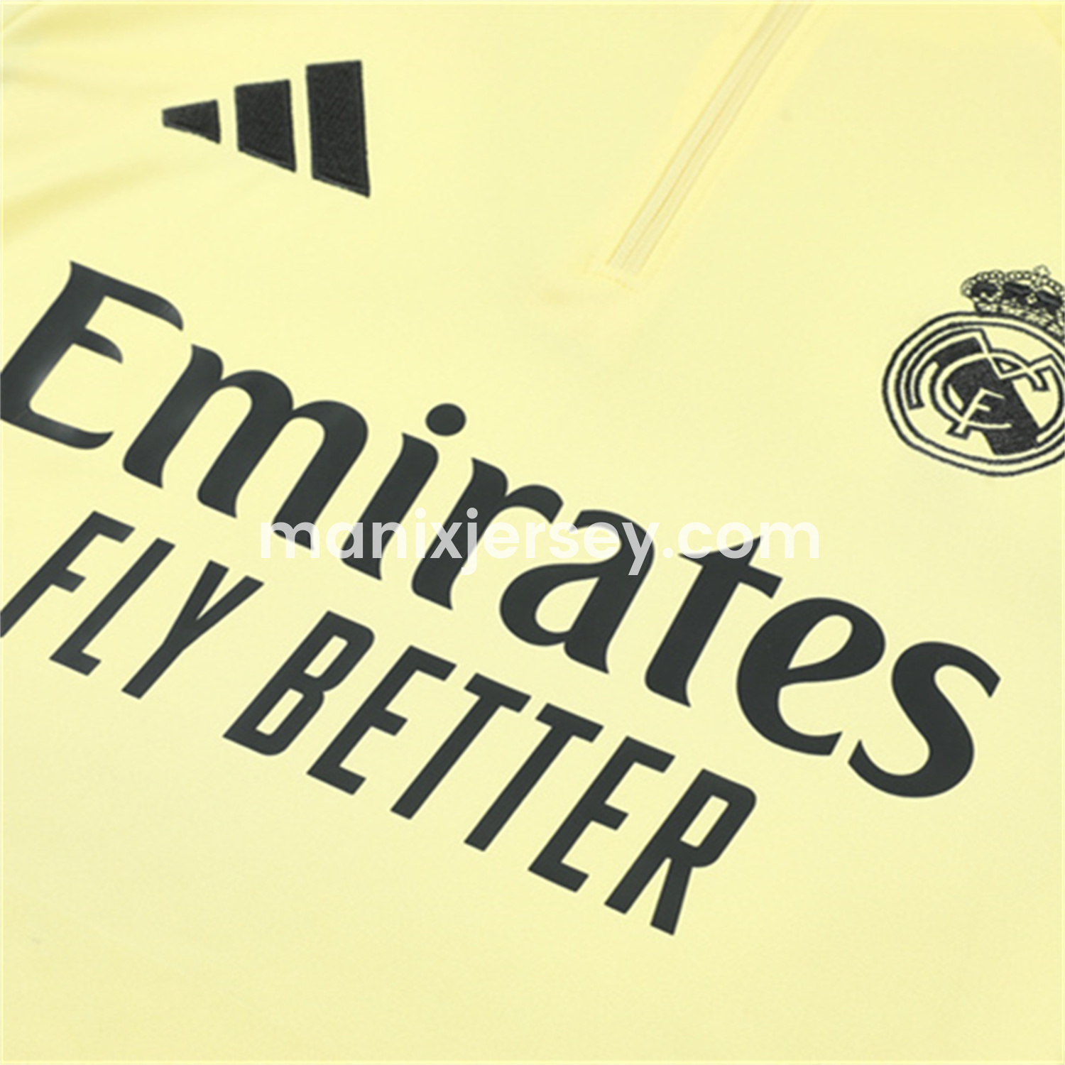 Real Madrid 25-26 Kid Long Sleeves Training Set - Yellow Top & Gray Pants - Unitedfutballjersey