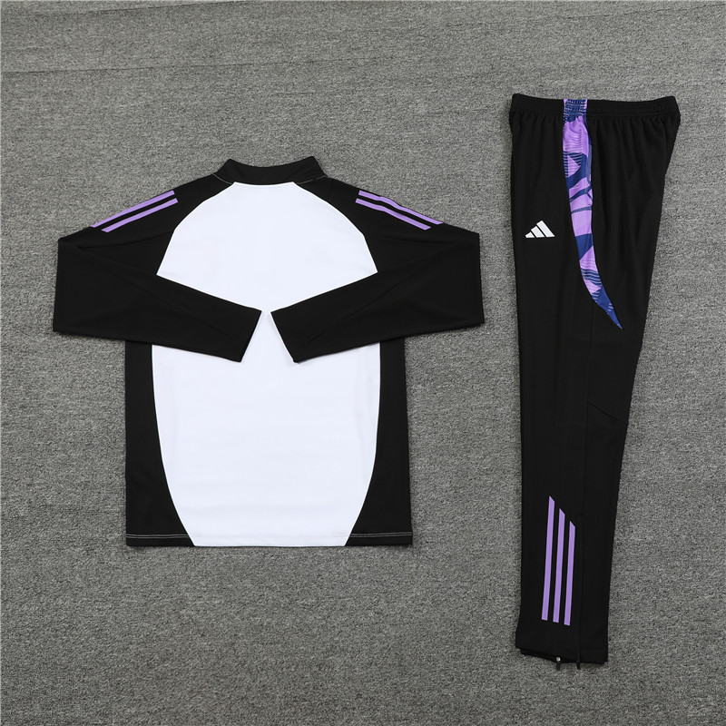 Germany 2024 Long Sleeve Training Set - White With Black - Unitedfutballjersey