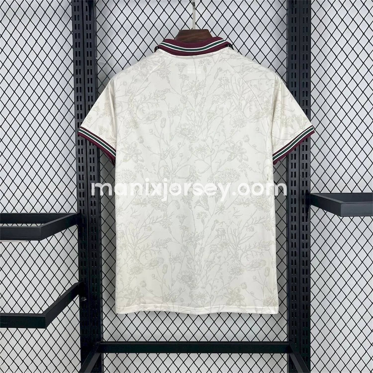 Real Betis 25-26 Green Vertical Stripes with White Flower Pattern Special Jersey - Fans Version - Unitedfutballjersey