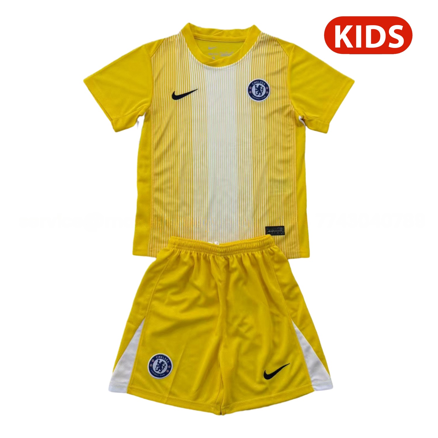 C.H.E.L.S.E.A 25-26 Yellow Goalkeeper Kids Kit - Unitedfutballjersey