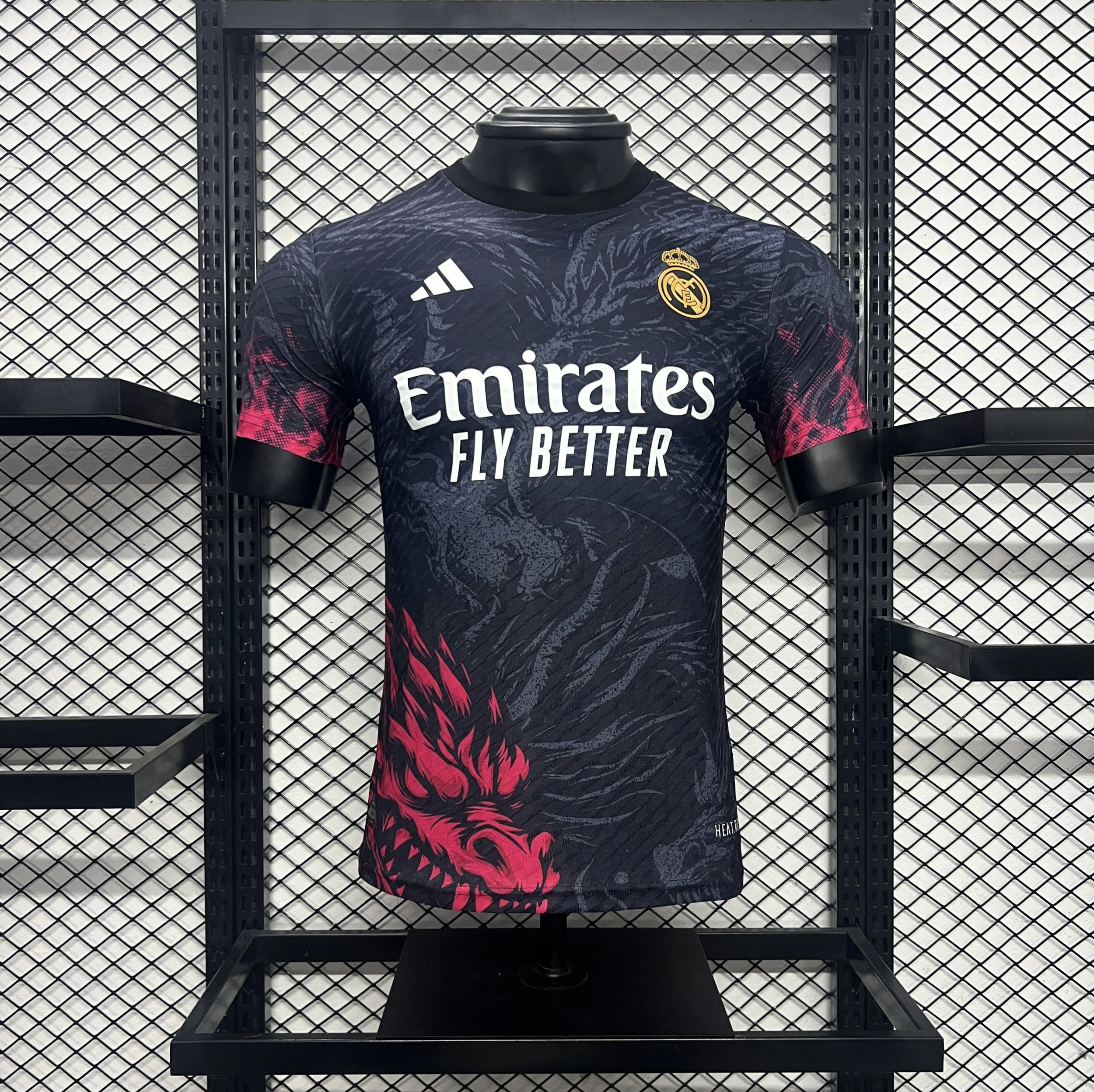 Real Madrid 24-25 Red Dragon Special Edition Black Jersey - Player Version - Unitedfutballjersey