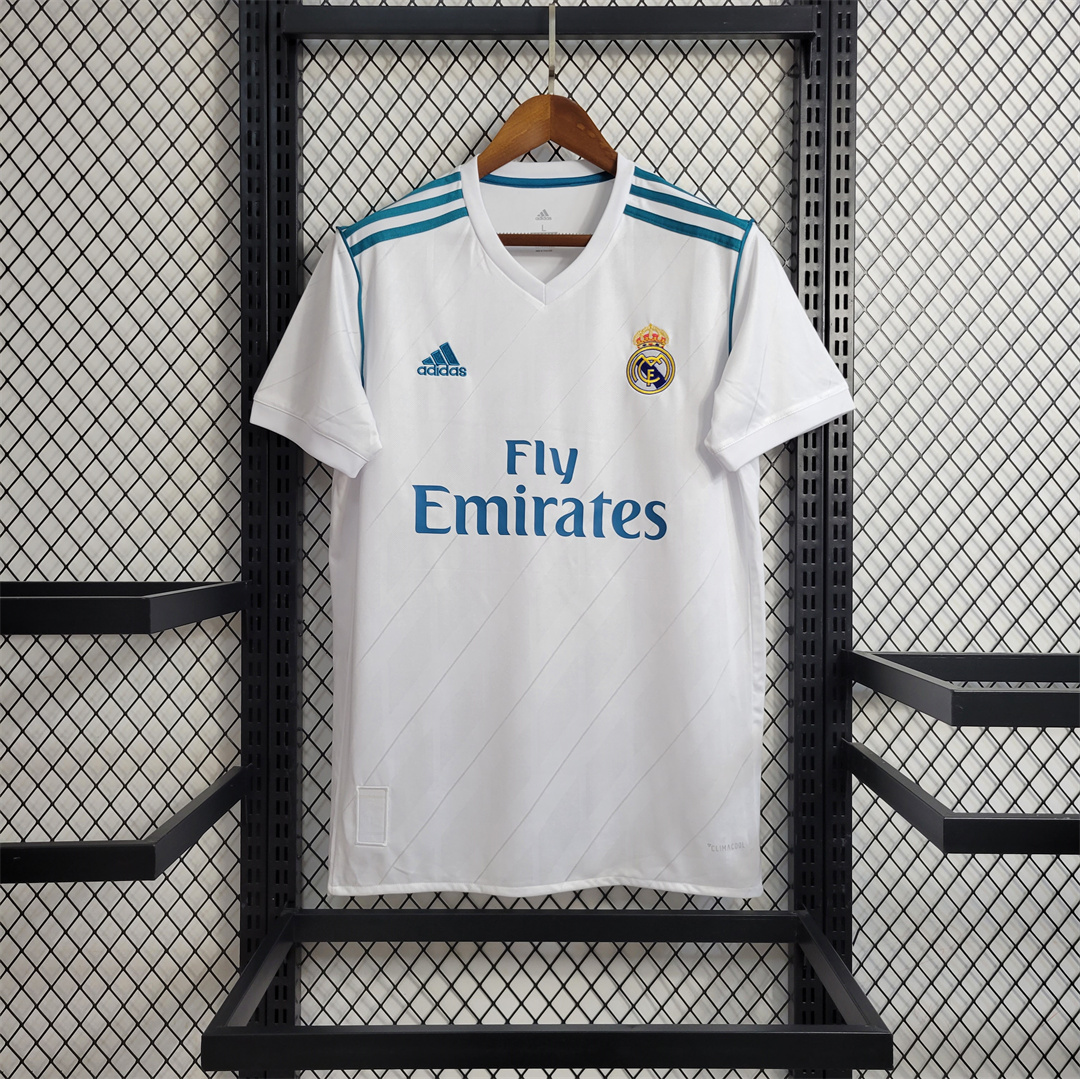 Retro Real Madrid 17-18 Home Jersey - with Champions League Final Final - Unitedfutballjersey