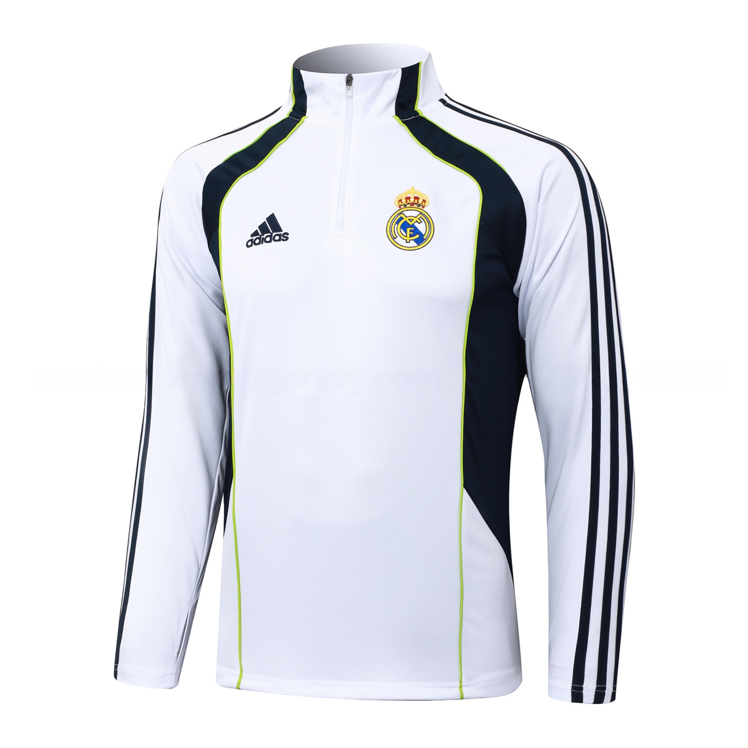 Real Madrid 25-26 Long Sleeve Training Set - White Urban Purist Style and Deep Blue Pants - Unitedfutballjersey