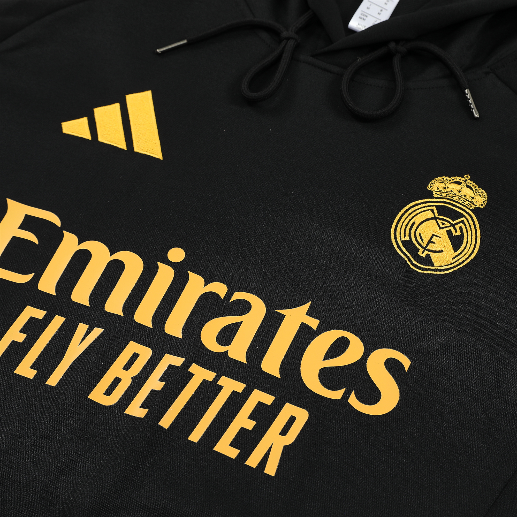 Real Madrid 24-25 Long Sleeve Training Set - Black Gold - Unitedfutballjersey