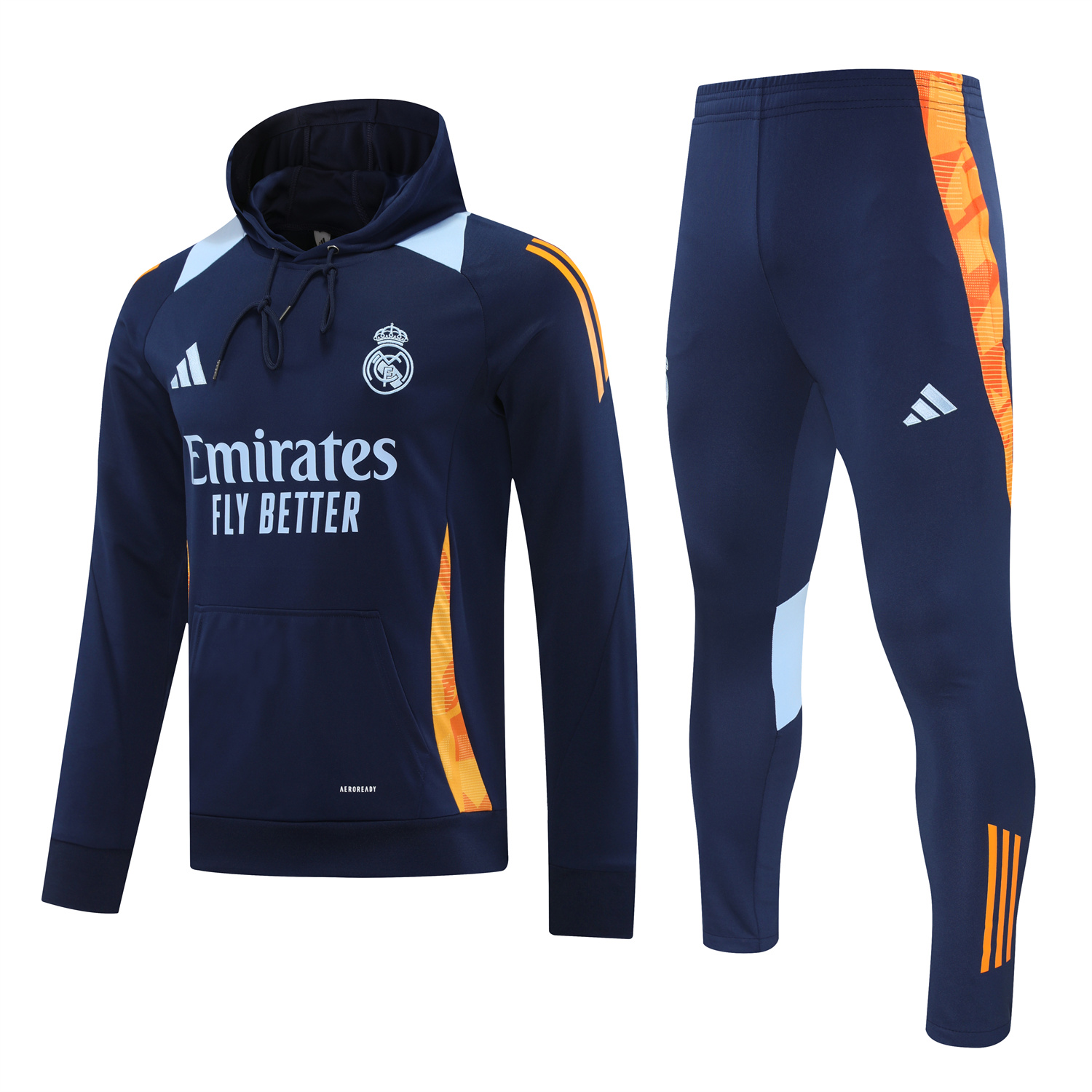 Real Madrid 24-25 Training Hoodie Set - Royal Blue Hoodie and Pants - Unitedfutballjersey