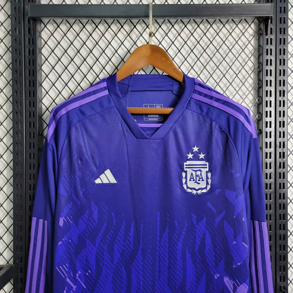 Argentina 3 Stars 22-23 Away Long Sleeve Jersey - Fans Version - Unitedfutballjersey