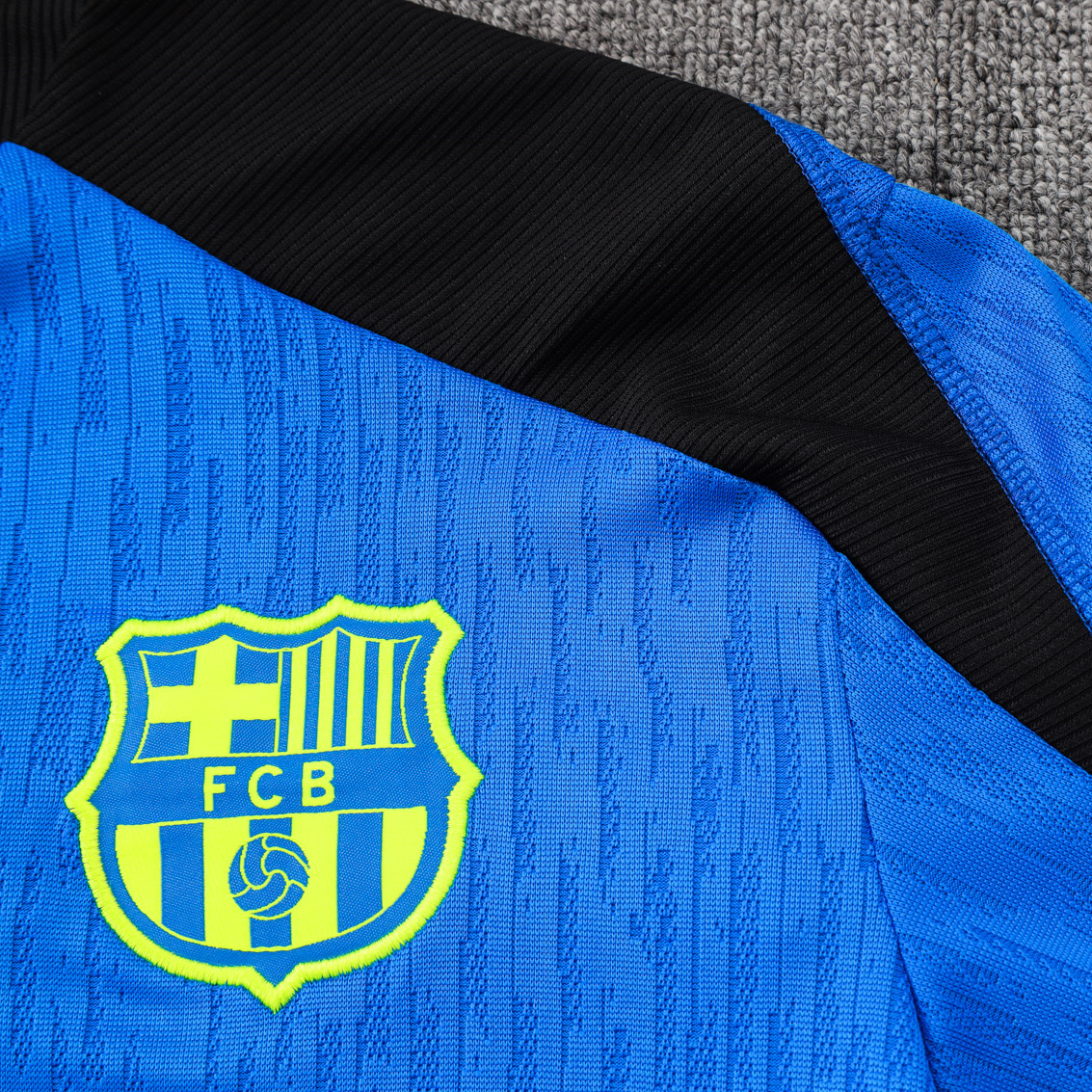 Barcelona 24-25 Long Sleeve Training Set - Player Version - Blue Top and Black Pants - Unitedfutballjersey
