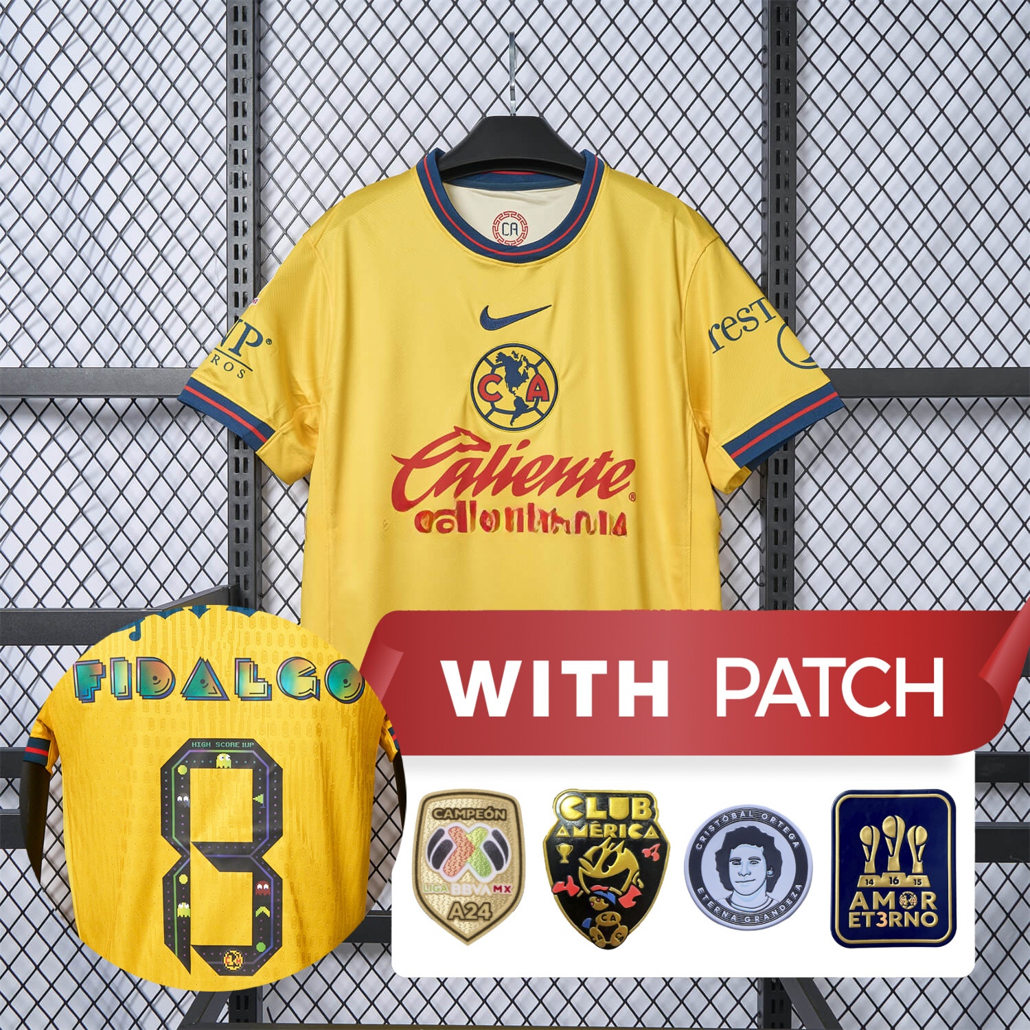 【Pac-Man Version】Club América 24-25 Home Jersey - Fans Version - Unitedfutballjersey