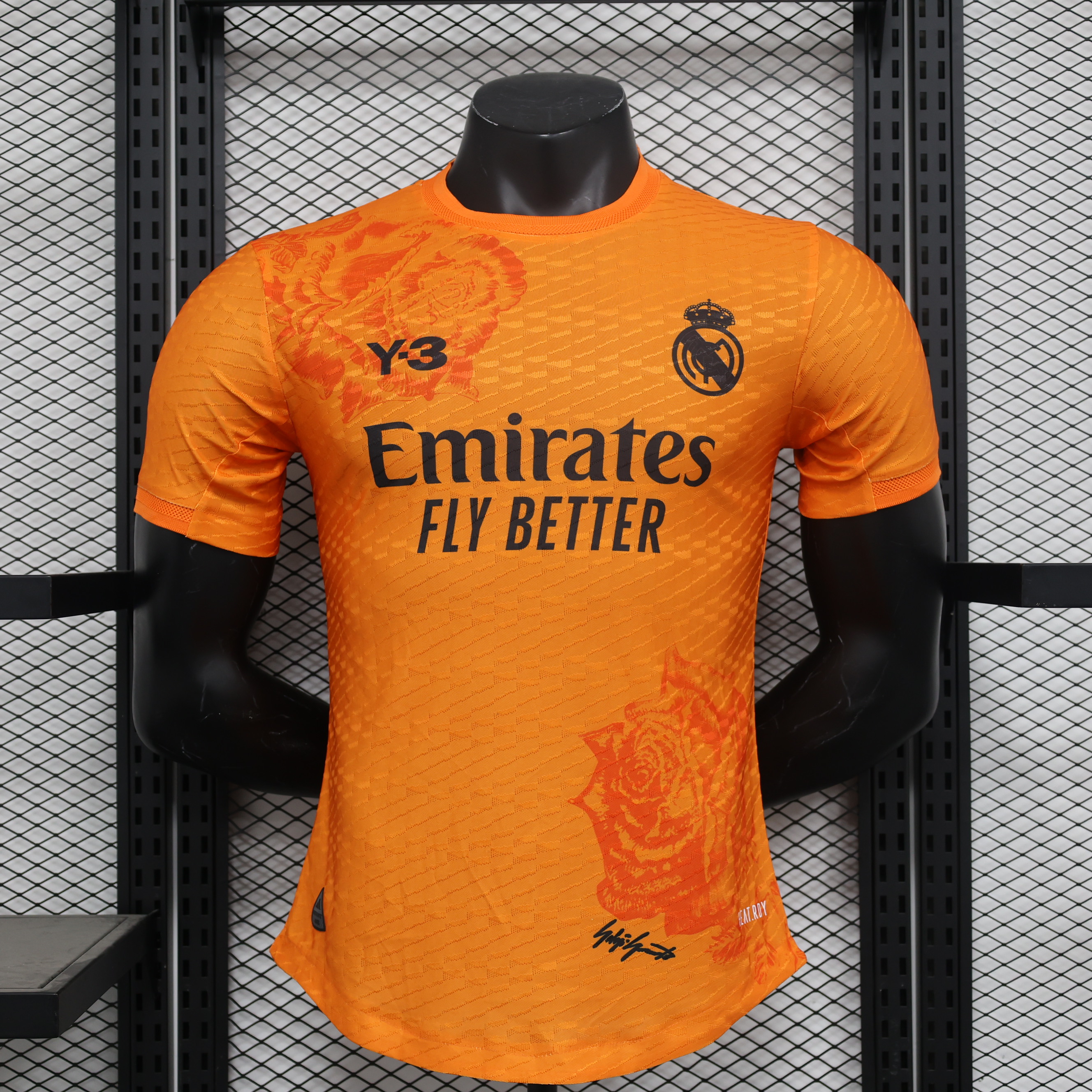 Real Madrid 23-24 Y3 Orange Special Edition Jersey - Player Version - Unitedfutballjersey