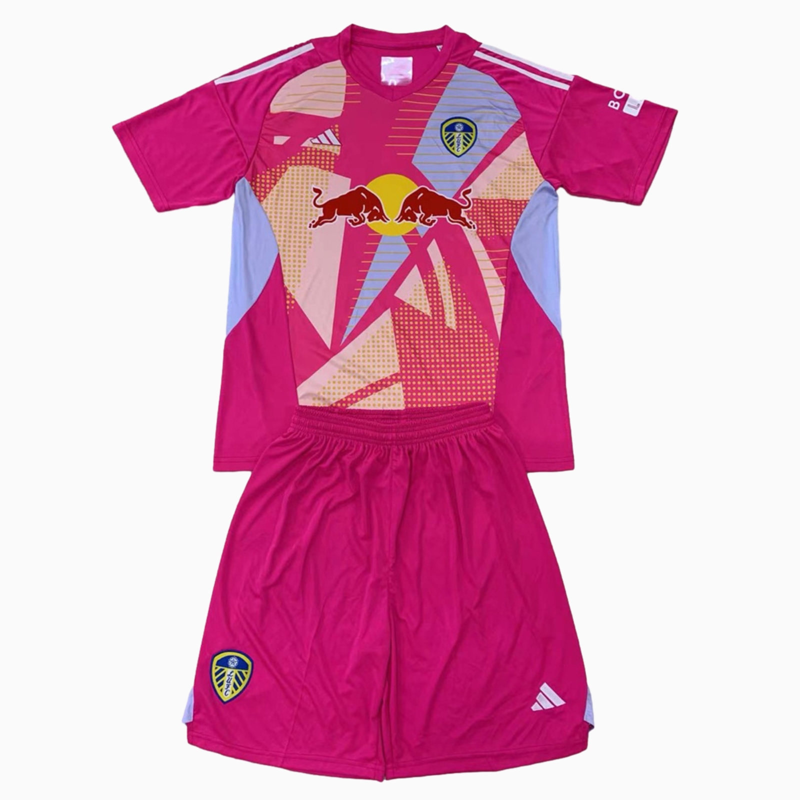 Leeds United 24-25 Pink Goalkeeper Men's Adult Jersey Set - Fans Version - Unitedfutballjersey