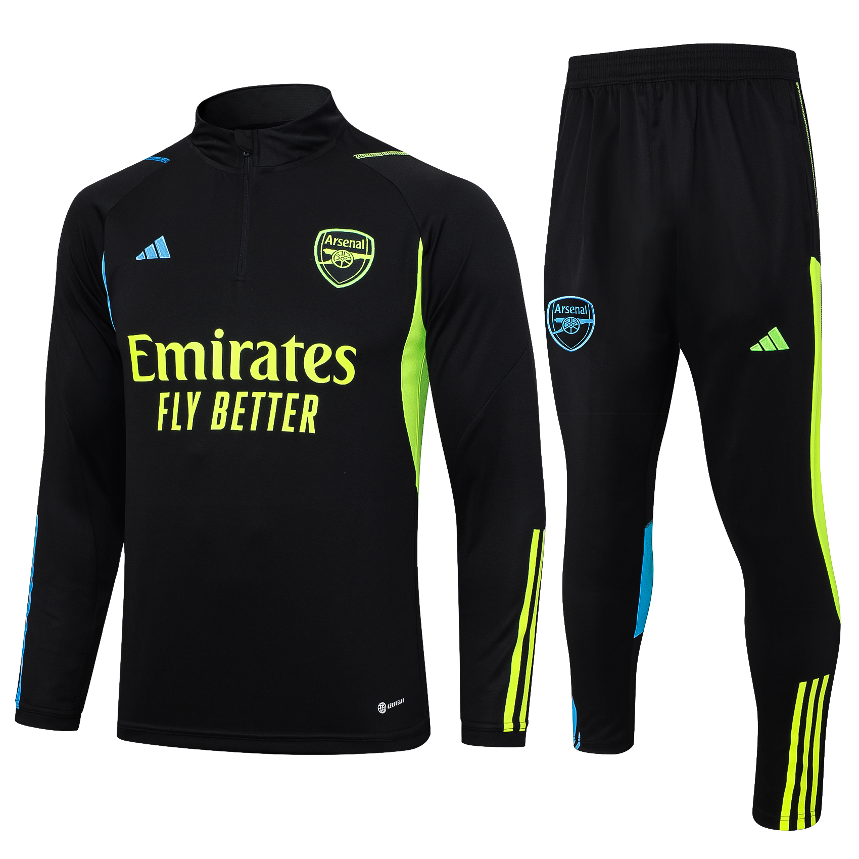 Arsenal 23-24 Kids Long Sleeve Training Set Black - Unitedfutballjersey