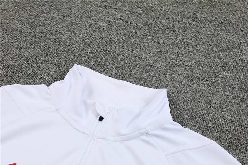 Manchester United 23-24 Long Sleeve Training Set -White - Unitedfutballjersey