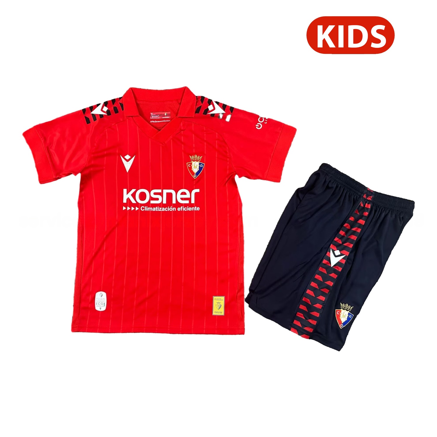 Osasuna 25-26 Home Kids Kit - Unitedfutballjersey