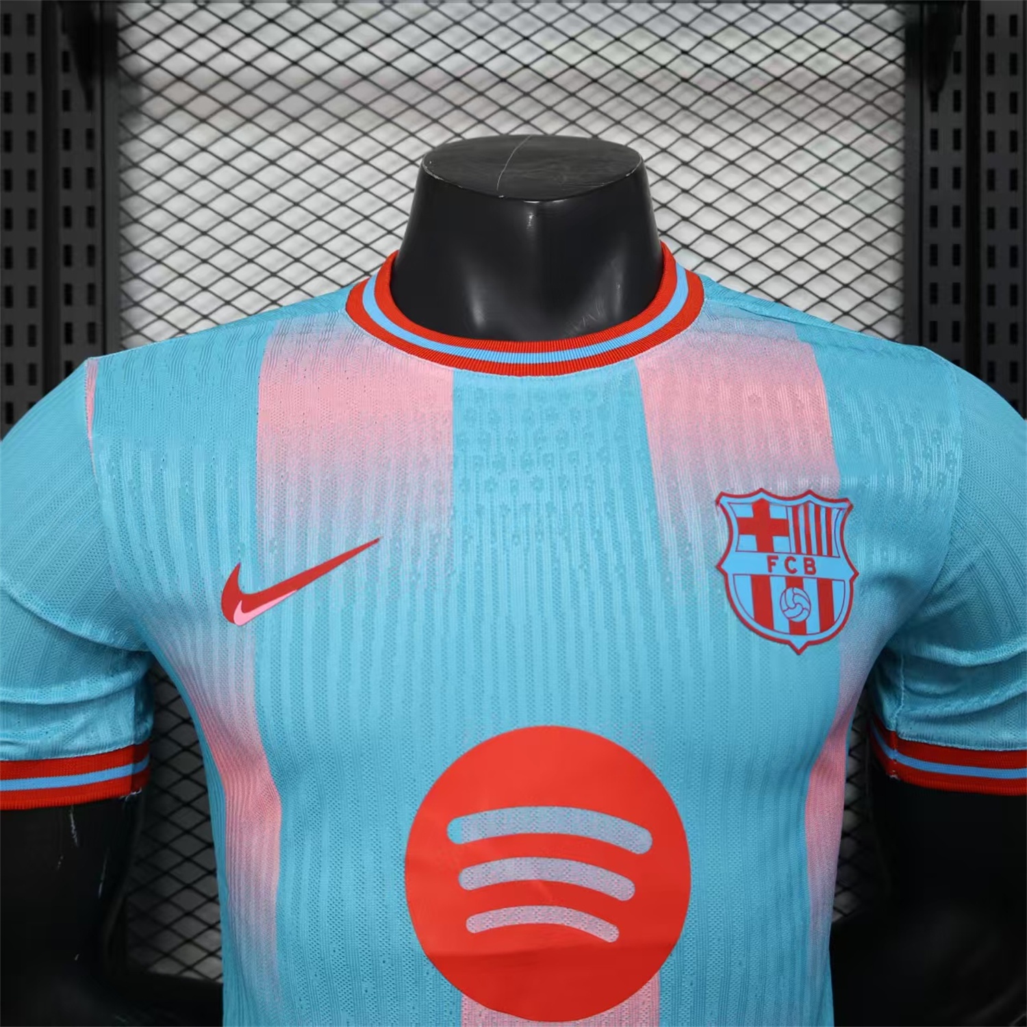 Barcelona 25-26 Orange Logo Pink & Light Blue Special Jersey - Player Version - Unitedfutballjersey