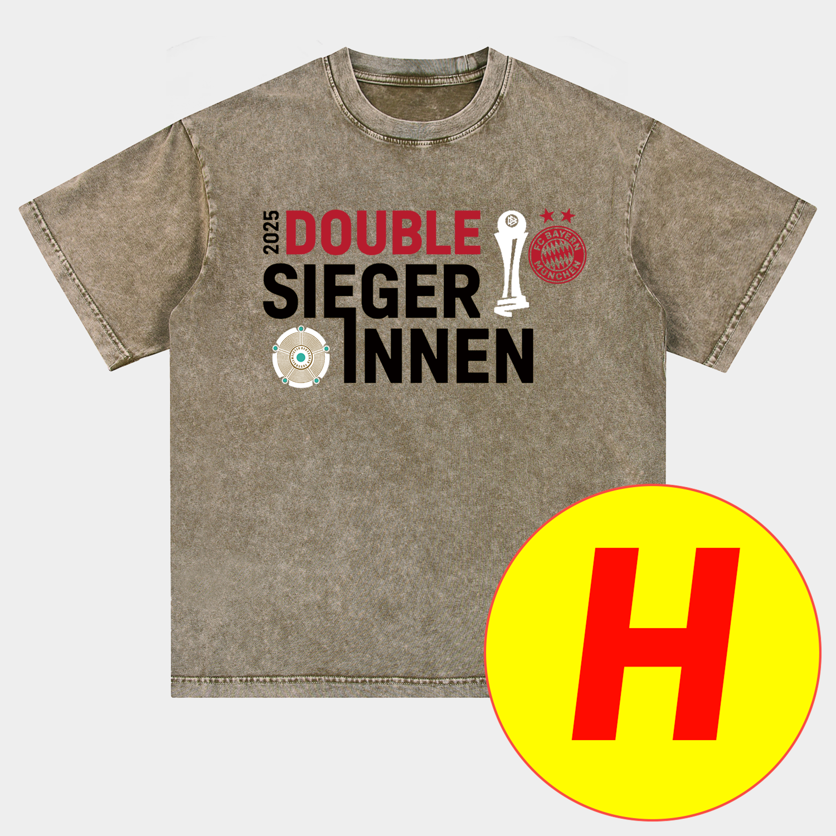 Bayern Munich Bundesliga Champions Deutscher Meister 2025 Oversized Washed T-Shirt - Unitedfutballjersey