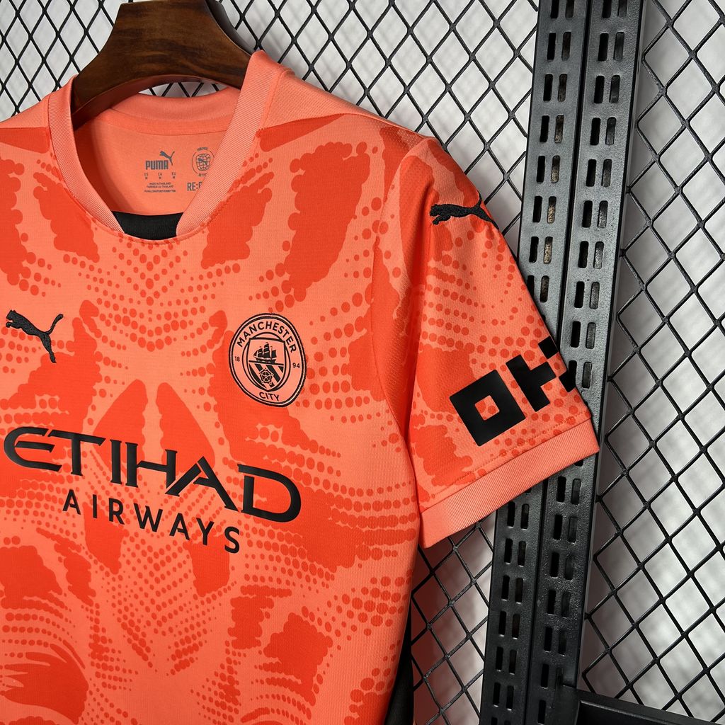 Manchester City 24-25 Orange Goalkeeper Jersey - Fans Version - Unitedfutballjersey