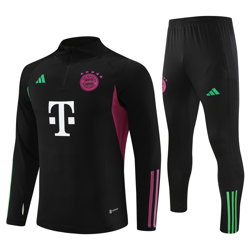 Bayern Munich 23-24 Long Sleeve Training Set -Black - Unitedfutballjersey