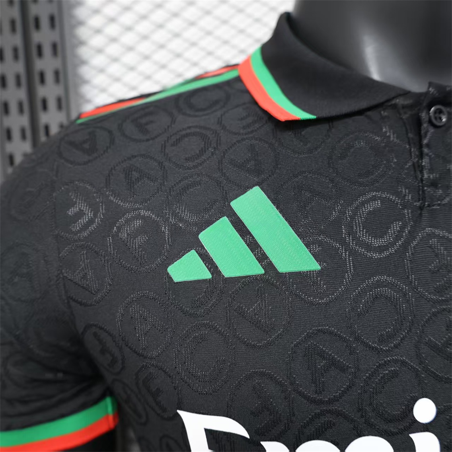 Arsenal 25-26 Black POLO Letter Pattern Special Jersey - Player Version - Unitedfutballjersey