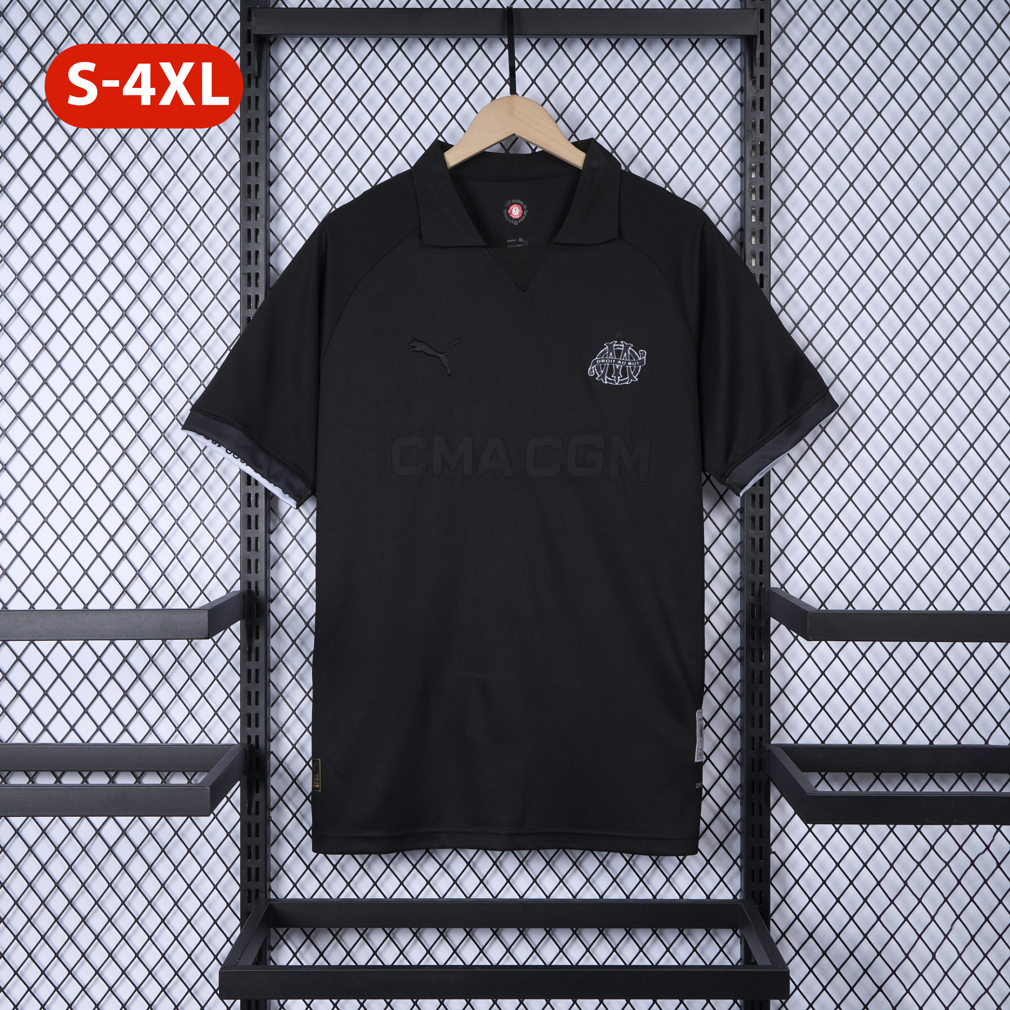 Marseille 24-25 125th Anniversary Black Jersey - Fans Version - Unitedfutballjersey