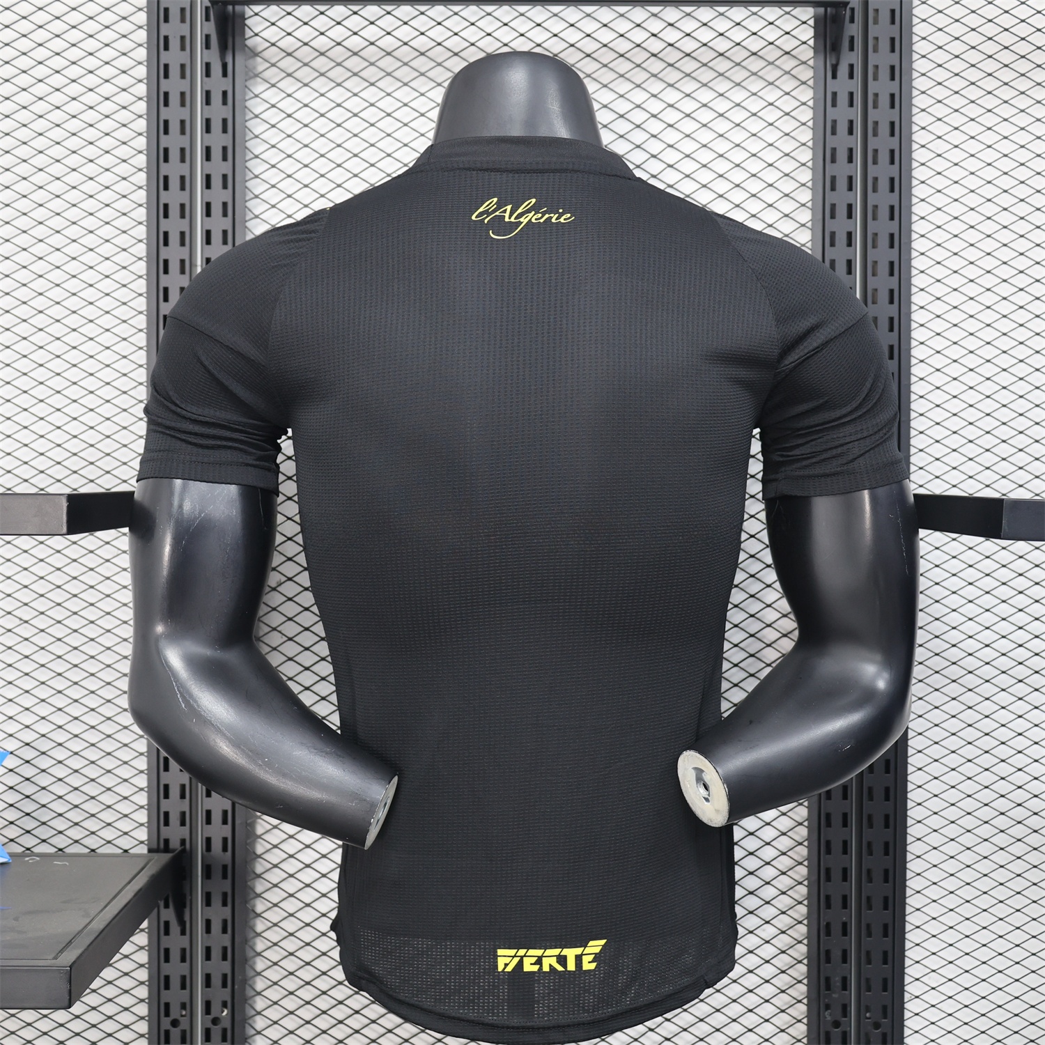 Algeria 25-26 Pure Black Jersey with Yellow Line - Player Version - Unitedfutballjersey