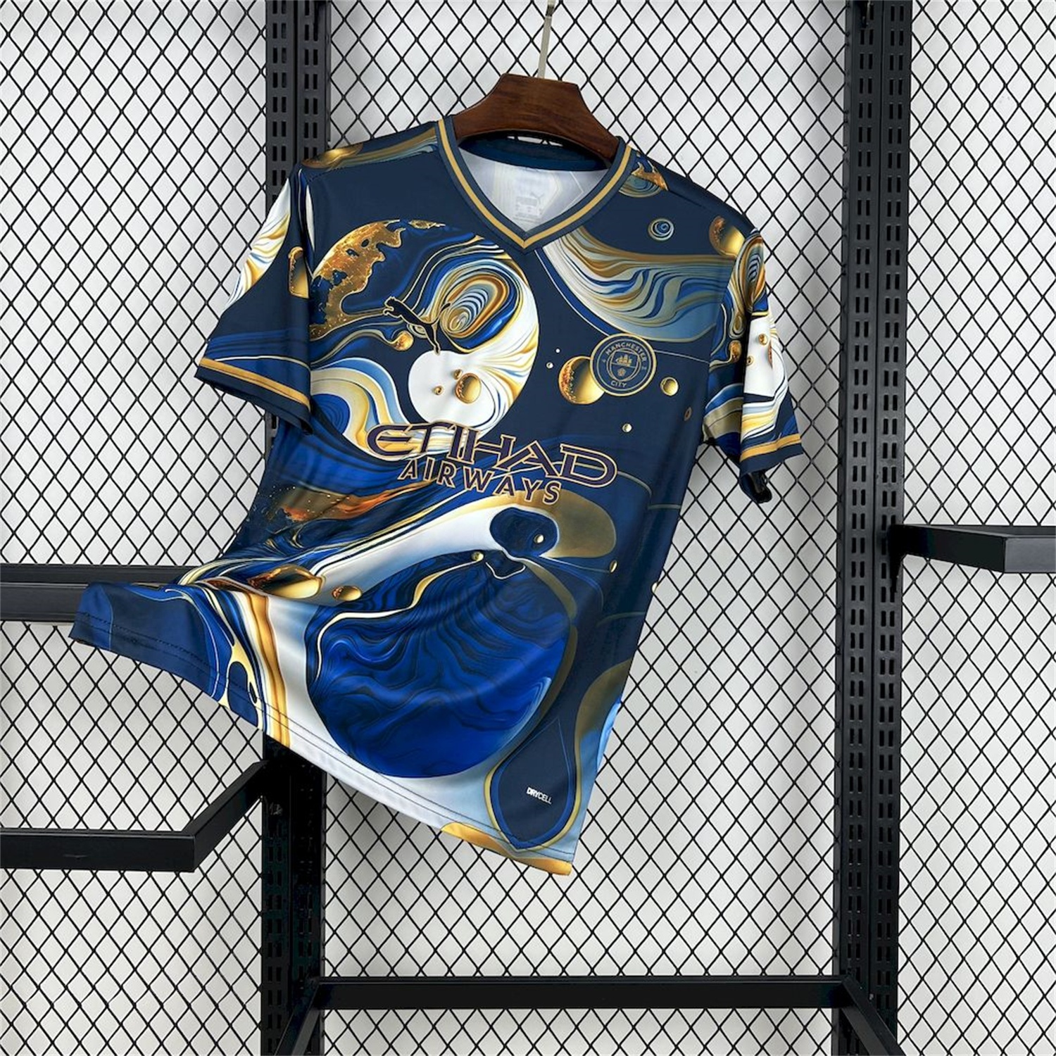 Manchester City 25-26 Blue Golden Fan-designed Special Edition Jersey - Fans Version - Unitedfutballjersey