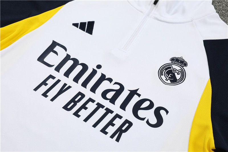 Real Madrid 23-24 Long Sleeve Training Set -White - Unitedfutballjersey